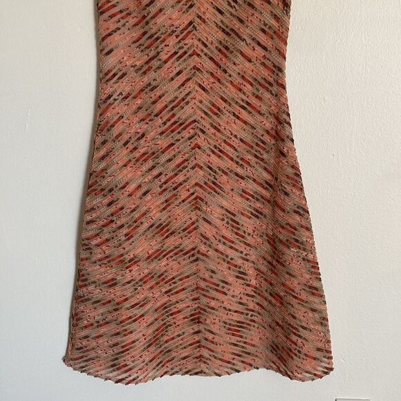 Adolfo Rodriguez Pink and Olive Sleeveless Dress - Picture 4 of 11